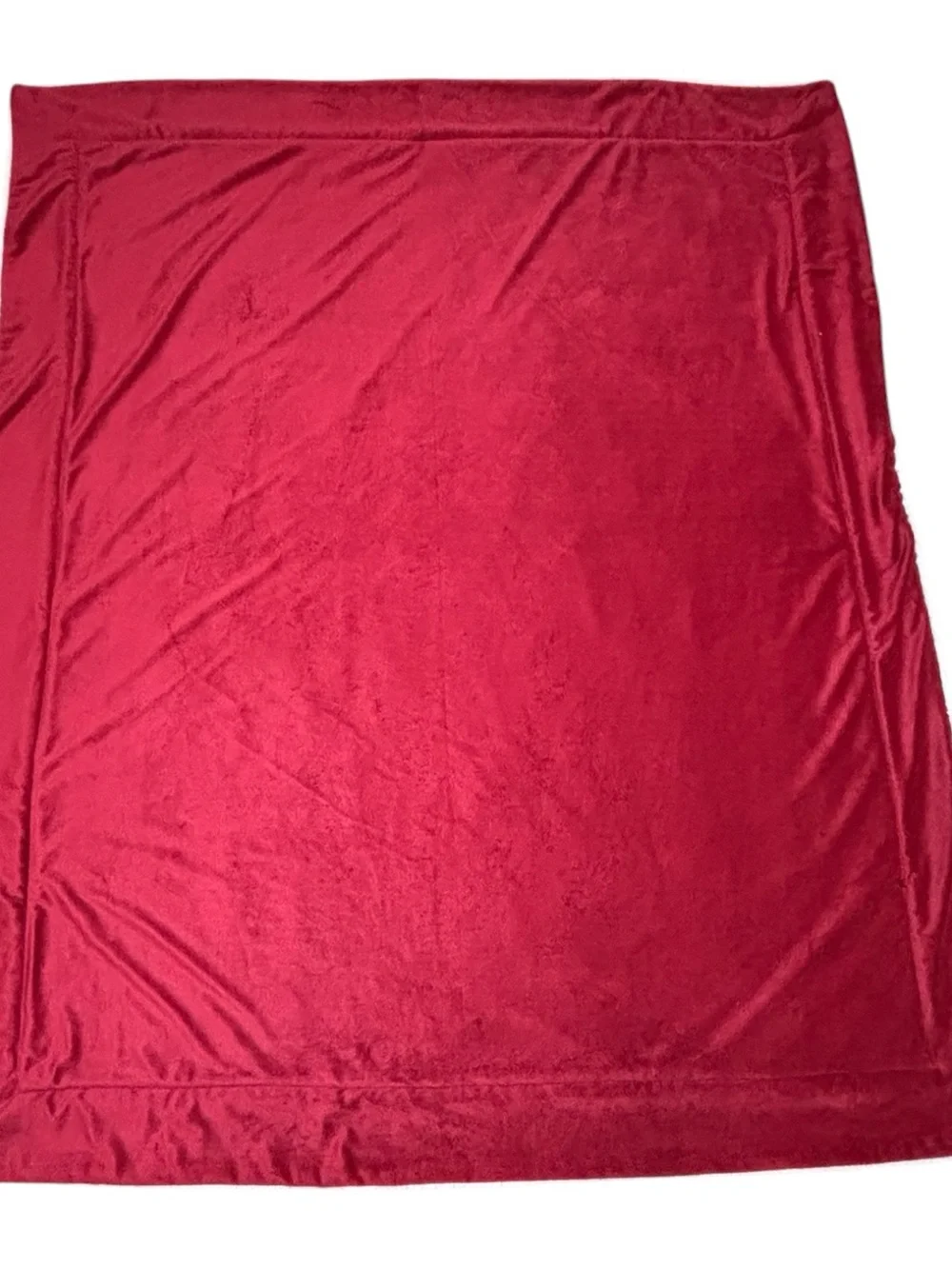 Pier 1 Imports Holiday Style Plush Throw Blanket Red Lt Pink Santa Suit Vibes
